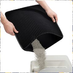 Conlun Cat Litter Mat Kitty Litter Trapping Mat 18  x17  Honeycomb Double Layer, Urine Waterproof, Easier to Clean, Litter Bo