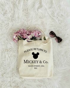 Disney Mickey Mouse Tote Bag, Disney Trip Tote, Disney World Bag Disney Style Gift Bag, Rectangular Shape, Disney Rectangular Bags For Disney Fan Events, Themed Rectangular Bags For Daily Use, Disney Rectangular Shoulder Bag For Travel, Disney Style Rectangular Shoulder Bag For Travel, Cute Mickey Mouse Bags For Travel, Cute Mickey Mouse Bags For Gifts, Cute Mickey Mouse Bags As Gift, Disney Mickey Mouse Bags For Gifts