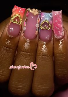 Corset Nails, Nails Only, Long Square Acrylic Nails