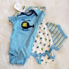 Gerber Onesies. From Clean, Pet Free, Smoke Free Home. Fast Shipping!!! Cute Blue Cotton Set, Blue Short Sleeve Onesie For Playtime, Playful Light Blue Cotton Onesie, Cute Blue Playwear Sets, Cute Blue Onesie For Playtime, Cute Light Blue Onesie For Playtime, Playful Blue Sets For Playwear, Fun Blue Sets For Spring, Cute Blue Short Sleeve Onesie