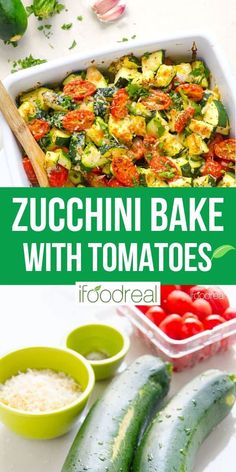 zucchini bake with tomatoes and other vegetables