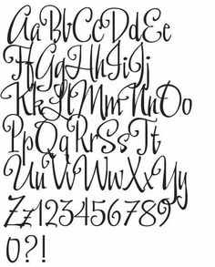 the letters and numbers are handwritten in cursive writing with black ink on white paper