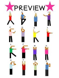 an image of people doing yoga poses with the words'preview'above them