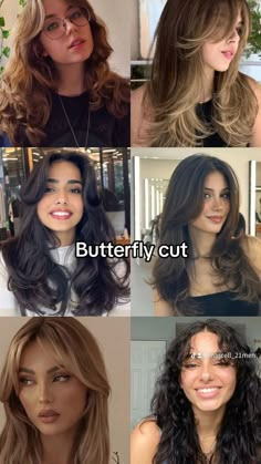 Butterfly Haircut Pictures, Haircut Names For Long Hair, Haircut With Names, Types Of Haircut For Women, Haircuts With Names, Hairstyle Examples, Cute Hair Ideas, Butterfly Haircut, Butterfly Cut