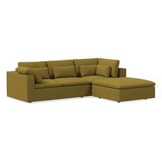 Harmony is our most comfortable sectional ever, thanks to its deep seat, plush cushions and go-anywhere lumbar and throw pillows. This modular version creates your dream sectional today but can be used flexibly down the road. Each has reinforced joinery and is assembled in the USA. KEY DETAILS Engineered hardwood frame with mortise & tenon joinery. All wood is kiln dried for added durability. Fully upholstered on all sides. Lumbar pillows and throw pillows included. High-gauge sinuous spring Ottoman Sectional, Comfortable Sectional, Lumbar Pillows, 3 Piece Sectional, Modular Sectional, Pillows And Throws, Engineered Hardwood, Duck Down, Mortise And Tenon