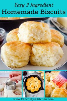 easy 3 ingredient homemade biscuits