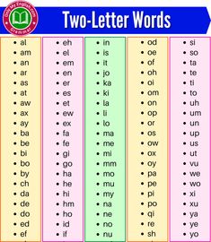 two - letter words in english and spanish are shown with the same language as each other