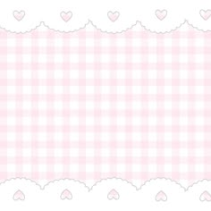 a pink and white checkered background with hearts