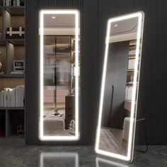 PRICES MAY VARY. 🔥SPECIFICATION - 63" x 20" LED lighted mirror, multi-layered for more protection. Adopt 21 LED beads strip, energy-efficient with 50,000hours lifetime and Aluminum Alloy frame with original edge-sealing technology, lasting and more durable. 🔥3 COLOR & ADJUST BRIGHTNESS - The brightness and light temperature of this mirror are controlled by a smart touch button. Short press the touch switch to change the color temperature into white light, warm light, and yellow light. Long pre Full Length Mirror With Lights, Free Standing Mirror, Stand Up Mirror, Outfit Coordination, Full Length Floor Mirror, Circular Lighting, Skincare Routines, Led Makeup Mirror, Lighted Mirror