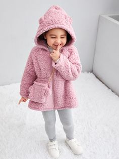 Cami Outfits, Silver Party Dress, Toddler Coats Girl, Hijabista Fashion, Girls Coats, Winter Baby Clothes, Kids Fashion Trends, Carters Girl, Teddy Coat