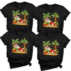 Tropical Christmas Beach Shirt Beach Elements, Holiday Symbols, Christmas Beach, Tropical Holiday, Tropical Christmas, Coastal Vibes, Beach Shirt, Holiday Style, Beach Shirts