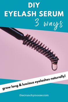 Say goodbye to short, sparse lashes & hello to fluttery, enviable eyes with a DIY homemade lash serum. You don Homemade Eyelash Serum, Brow Serum