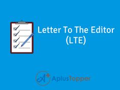 a clipboard with the words letter to the editor lite