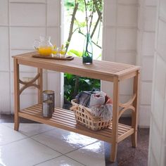 PRICES MAY VARY. Teak Patio Console Table Brown Farmhouse Rectangle Wood Finish Weather Resistant Made of fine-quality solid teak wood. Natural teak finish blends well with any patio Design/Look. Can be a functional buffet table or lovely decor table. Easy assembly in 30 minutes - manual guide is provided inside the box. Overall: 47.25 in. L x 15.5 in. W x 30 in. H. Weight Capacity: 250 lbs. Design/Look : Farmhouse. Material : Teak. Type : Accent Tables. Finish : Wood Finish. Assembly : Assembly Outdoor Serving Table, Outdoor Console Table, Teak Patio Furniture, Buffet Console, Outdoor Deck Furniture, Best Outdoor Furniture, Patio Style, Serving Table, Stylish Tables