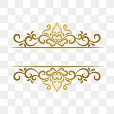 two golden frames on a white background, gold frame, decorative border png and psd