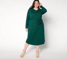 Elevate your everyday look with this elegant midi dress, featuring a draped neck and soft jersey fabric for added comfort. Perfect for casual outings or relaxed office days. From Denim & Co.® Fashions. Elegant Midi Dress, Elegant Midi Dresses, Jersey Long Sleeve, Sleeve Midi Dress, Long Sleeve Midi, Long Sleeve Midi Dress, Jersey Fabric, Everyday Look, Dress Skirt