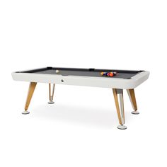 Diagonal Design indoor Pool Table 7ft or 8ft by RS Barcelona - luxebackyard American Pool Table, Outdoor Pool Table, Cue Rack, Diagonal Line, Fiber Cement, Luxury Pool, Pool Cues, Wood Detail, Dining Table Top