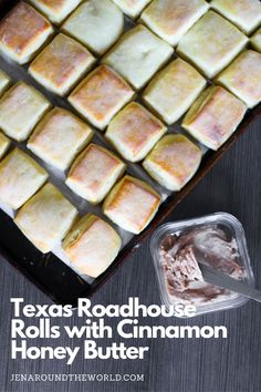 This recipe for Texas Roadhouse Rolls with Cinnamon Honey Butter is a SPOT ON copycat recipe that you are sure to love. Simple and easy to make and can be frozen for later use. Buttery Dinner Rolls, Roadhouse Rolls, Texas Roadhouse Rolls, Cinnamon Honey Butter, Cinnamon Honey, Yeast Bread Recipes, Texas Roadhouse