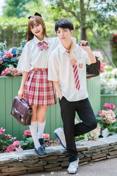 China School, School Swag, School Dr, Sweet Couples, Outfit School, Korean Photo, Face Swap, Face Swaps, Korean Couple