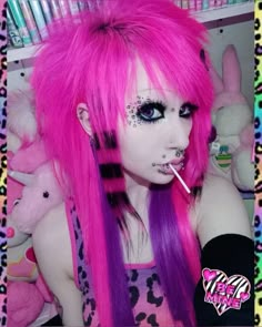 #scene #pink #emo #cheetah #leopard #rainbow #y2k #cute #makeup #scenehair Scene Queen Nails, Scenemo Makeup, Scene Emo Makeup, 2000s Scene Makeup, Scenecore Makeup, Scene Girl Makeup, Scene Eye Makeup, Scene Kid Makeup, Scene Makeup 2007