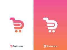 the logo for dreboar is shown in two colors, one pink and one orange