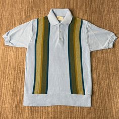 Vintage 80s Sears Sportswear Striped Pattern Basic Essential Casual Dress Preppy 1980s Fashion Blue Collar Shirt Large Mens Condition:  Excellent Used Condition  = No Flaws Measurements: Please see photos above for all measurements IF YOU BUY TWO OR MORE ITEMS USE THE CODE BUNDLE @ CHECK TO SAVE 20% WE SHIP WITHIN 24 HOURS AFTER PURCHASE! Please be aware that we do not offer free returns!! The Buyer is responsible for the cost of the return label.  Follow us on TikTok & Instagram @findsnostalgic Retro Fitted Blue Tops, Retro Blue Collared Top, Blue Collared Retro Tops, Blue Retro Collared Tops, Mens 80s Fashion, 80s Fashion Men, Dress Preppy, Mens 80s, Preppy Dresses