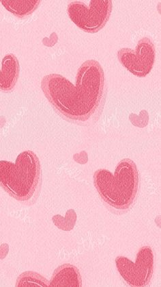 a pink background with hearts on it