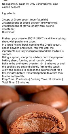 chocolate covered donuts are shown with instructions for how to make them look like they're