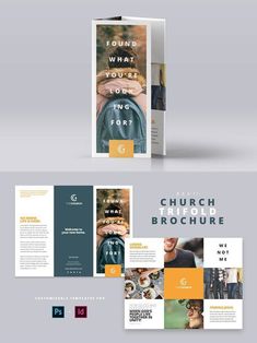 the church brochure is open and ready to be used as a marketing tool