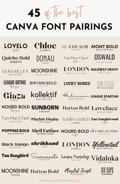 the best font styles for any type of design