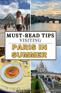 PARIS IN SUMMER - LES DEUX MAGOTS, ALLY IN PARIS, SEINE SUNSET, MONTMARTRE, PARIS Paris In Summer, Paris In The Summer, Places In Paris, Paris Bucket List, Travel Paris, Old Train Station, Paris Travel Guide, Paris Summer