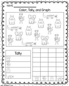 a worksheet with animals and their names