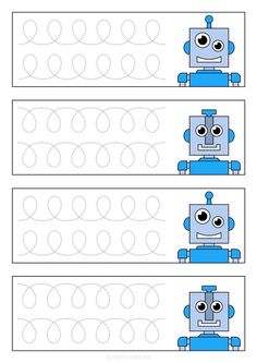 Lego Classroom Theme, Robot Craft, Tracing Practice, Abc Art, Social Emotional Activities, Fine Motor Activities For Kids, Tracing Worksheets