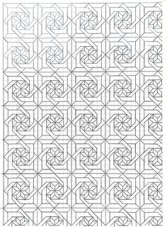 a black and white pattern that looks like it is made out of squares, which are connected