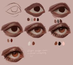 an image of different types of eyeliners and their corresponding eyes are shown in this drawing