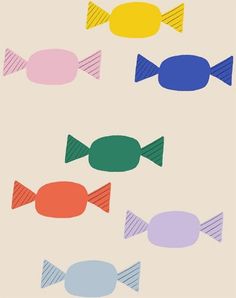 an image of colorful fish on a beige background