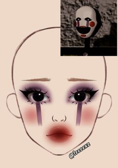 Puppet Makeup, Makeup Template, Cute Clown Makeup, Bee Makeup, Korean Makeup Tips, Makeup Fails, Face Charts