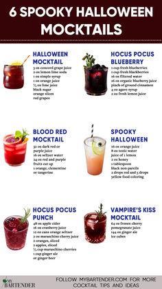 Halloween Mocktails Halloween Drinks Nonalcoholic, Drinks Nonalcoholic, Halloween Party Drinks, Halloween Fest, Drink Recipes Nonalcoholic, Party Things, Halloween Countdown, Boozy Drinks