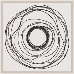 a black and white drawing of a circle