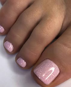 Pink Toe Nails, Pretty Pedicures, Acrylic Toe Nails