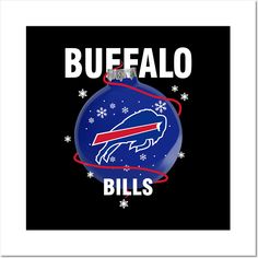 buffalo bills christmas ornament hanging on a wall