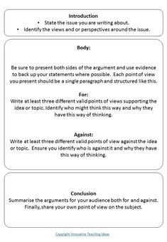 an outline for the writing process with two different sections in it, including text and pictures