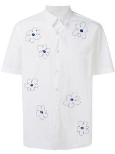 NWT Jimi Roos Made in Italy Embroidered SHIRT White Short Sleeved Rare M Flowers JIMI ROOS DESIGNER  WHITE T SHIRT Jimi Roos Men's White Flowers Shirt DEADSTOCK COLLECTION MADE IN ITALY Item made in Italy, synonymous with quality and design creativity. COMPOSITION 100% Cotton SIZE AVAILABLE MEDIUM (M) - Mens Size  Please before buying please check some approx measures when the  SHIRT is flat unstretched Armpit to Armpit : 21'' Lenght (Back of the collar/hem): 29'' Shoulder seam to shoulder seam Teapot Embroidery, Blue Logo Design, Mini Scissors, Fruit Dinner, Pleated Lamp, Neutral Shirt, Placement Embroidery, Repurposed Fabric, Designer Shirts For Men