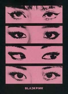 the cover art for blackpink's album, which features four different eyes