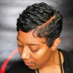 Fingerwaves Hairstyles, Pixie For Black Women, Super Short Pixie For Black Women, Super Short Pixie, Black Hair Short Cuts, Short Sassy Haircuts, Short Hair Images