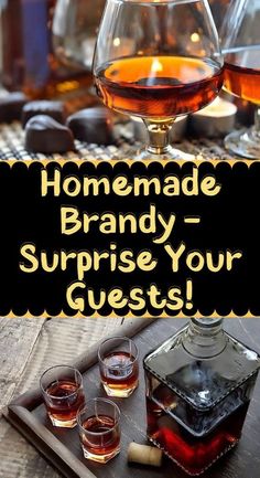 Homemade Brandy - Surprise Your Guests! How To Make Brandy At Home, Liquor Recipes Homemade, Homemade Brandy Recipes, Homemade Infused Alcohol, Brandy Drink Recipes, Homemade Alcohol Gifts, Homemade Brandy, Diy Vodka, Infused Alcohol Recipes