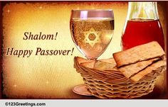 an image of a happy passover with wine and crackers