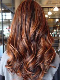 Fashion: #fashion, #style, #outfitinspiration, #beauty Brunette With Copper Lowlights, Highlights For Reddish Brown Hair, Orange Hair Highlights, Brown Hair With Orange Highlights, Orange Highlights In Brown Hair, Red Lowlights, Orange Brown Hair, Caramel Hair Color Ideas, Trendy Highlights