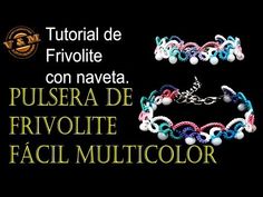 two bracelets with beads on them and the words pulsera de frvolite facil multicolor