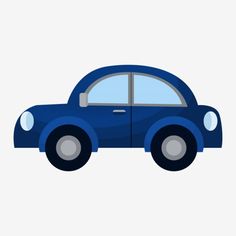 a blue car on a white background is shown in the image, it appears to be an illustration